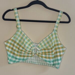 O'Neill Plaid 100% Cotton Crop Top